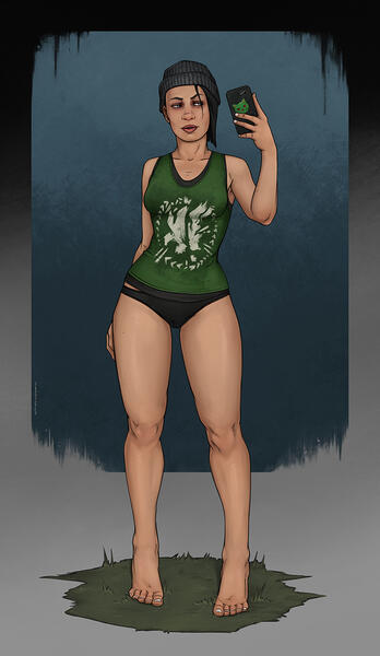 Nea from Dead by Daylight (Full-body painting)